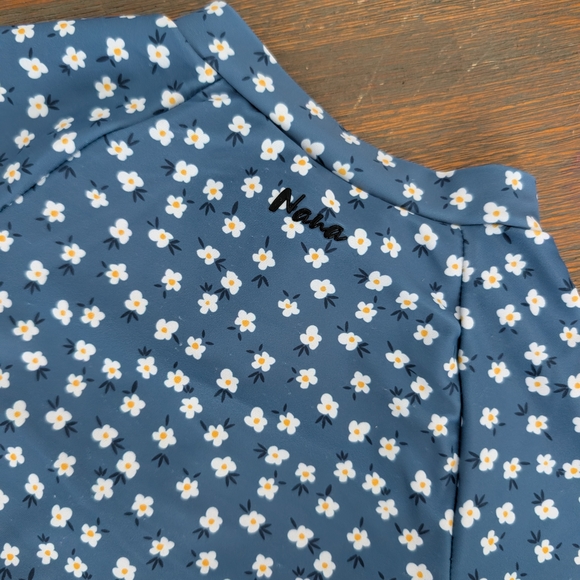 Tai Girls Blue Floral Long-Sleeve Zip One-Piece Swimsuit - Picture 2 of 3